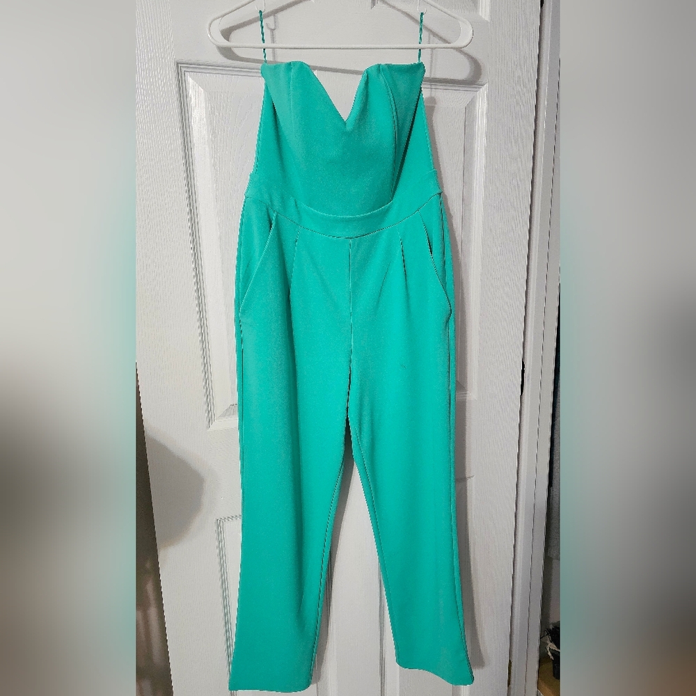 Express Strapless Sweetheart Jumpsuit - Size 6 - Picture 3 of 12